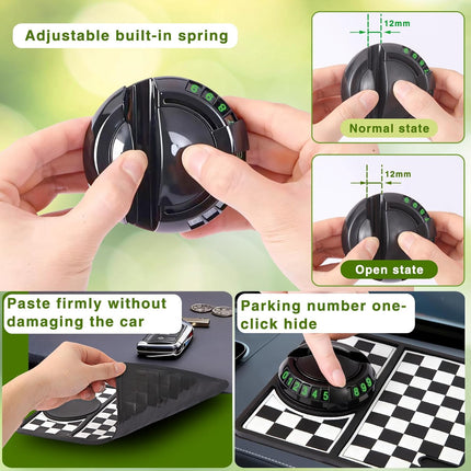 DriveForge ForjaRuta Multifunction Car Anti-Slip Mat, Rotatable Anti Skid Car Dashboard Pad with — Auto & Moto