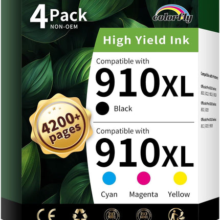 NexWave OndaNex 910XL Ink Cartridges Combo Pack Replacement for HP Ink 910 XL Color and — Smart Tech