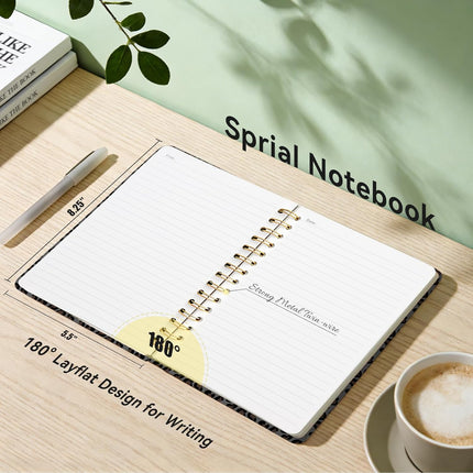 Leopard Print A5 College Ruled Spiral Notebook, 160 Pages