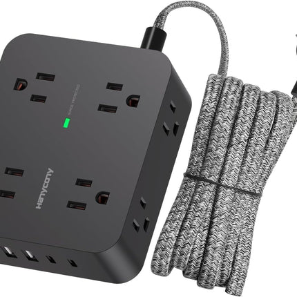 8-Outlet Surge Protector Power Strip with 4 USB Ports
