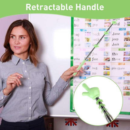6-Piece Extendable Colorful Finger Pointer Stick Set