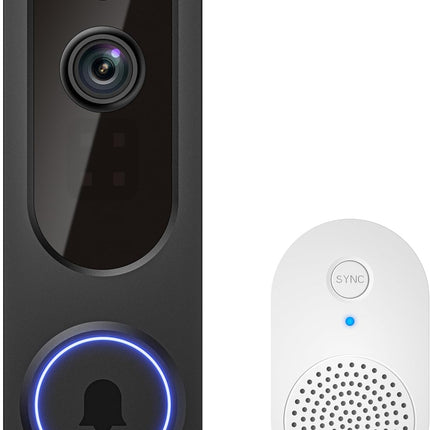 Wireless Doorbell Camera with Indoor Receiver and 1080P Night Vision