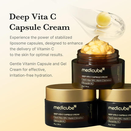 Deep Vitamin C Capsule Cream with Golden Capsules, 1.94 oz