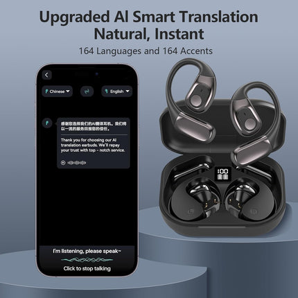 NexWave OndaNex AI Translation Earbuds Real Time, 3-in-1 Translator Earbuds 164 Languages & — Smart Tech