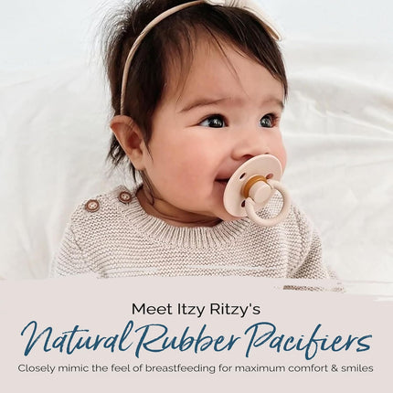 Natural Rubber Newborn Pacifiers - Coconut & Toast Set of 2