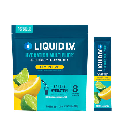 Liquid IV Hydration Multiplier Lemon Lime box 16 servings front