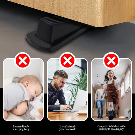 Door Stoppers for Bottom of Door, Rubber Wedge Door Stops