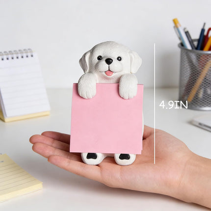 Dog Pop-Up Sticky Note Dispenser with 100 Sheets