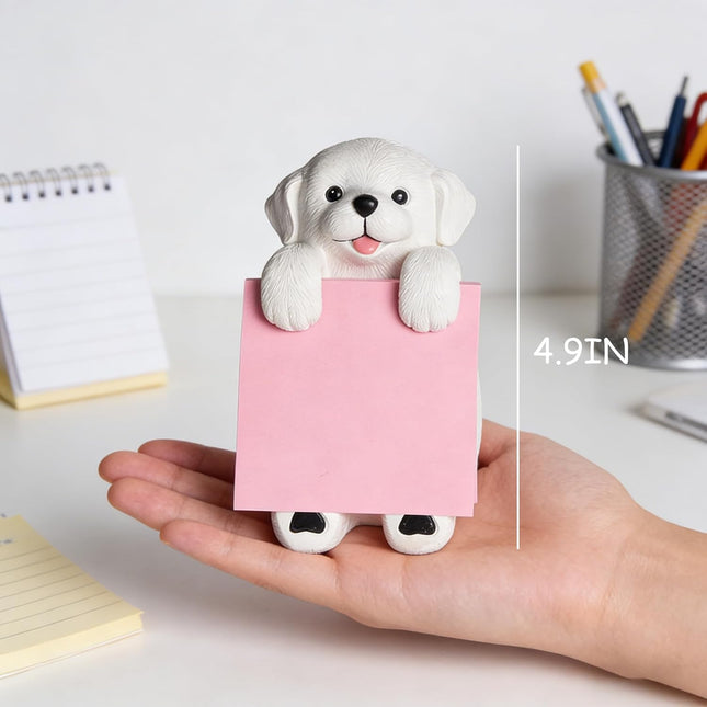 Dog Pop-Up Sticky Note Dispenser with 100 Sheets
