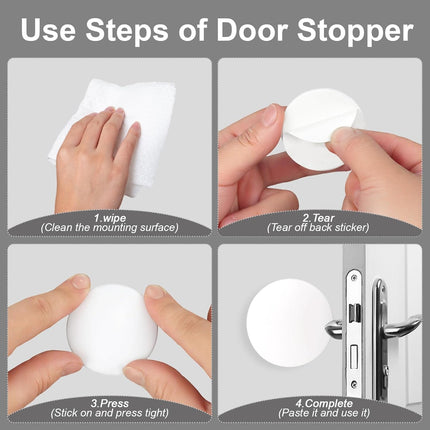 Door Stoppers for Wall, 8 Pack 2-Inch Knob Protectors