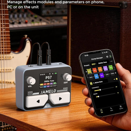 Pocket Guitar Multi Effects Pedal in Gray