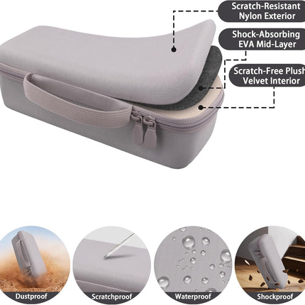 Tan Hard Shell Protective Storage Case for Outdoor Portable Bluetooth 5.4 Speaker