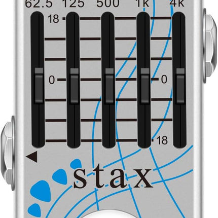SourceToHome FuenteACasa Stax Equalizer Guitar Pedal Analog 5 Band Graphic EQ Guitar Effects Pedals — Home & Lifestyle