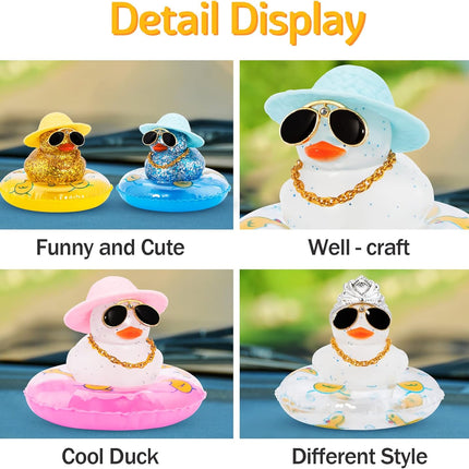 Blue Rubber Duck Dashboard Ornament with Accessories
