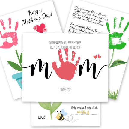 Mother's Day DIY Flower Handprint Keepsake Kit, Pack of 4