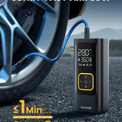 Portable Tire Inflator Air Compressor with 150 PSI Pressure Gauge