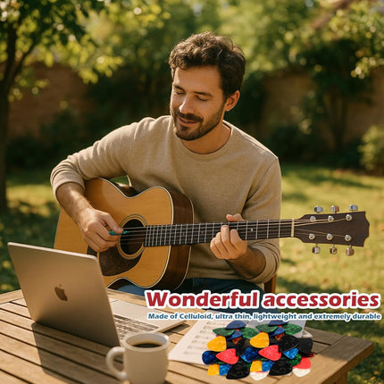 60-Pack Guitar Picks With Organizer Box