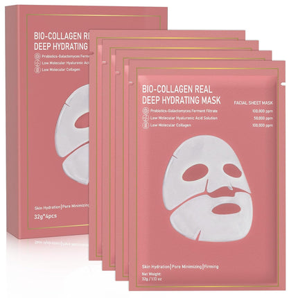 Collagen Overnight Hydrating Face Mask, 4 Pack