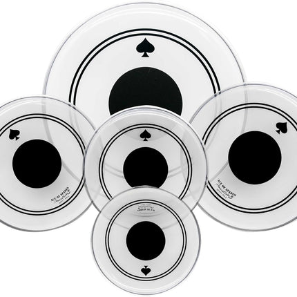 5-Piece Reinforced Drum Head Set – 10-22 Inch with Black Dot
