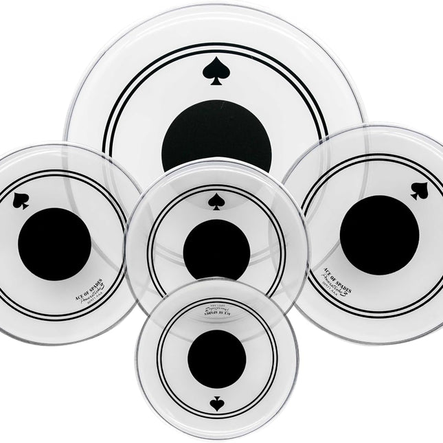 5-Piece Reinforced Drum Head Set – 10-22 Inch with Black Dot