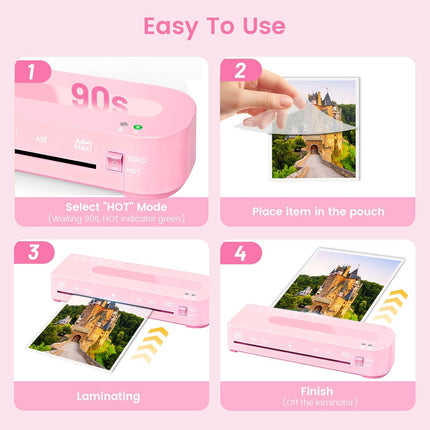 9-Inch A4 Hot and Cold Laminator with Trimmer and 20 Sheets