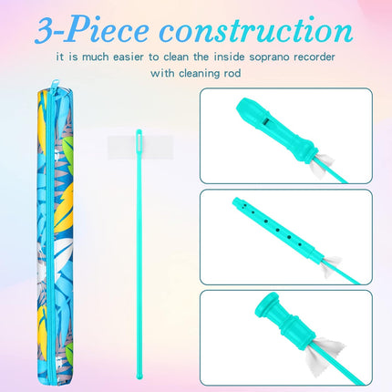 Descant Soprano Recorder for Kids with Cleaning Rod and Case Bag