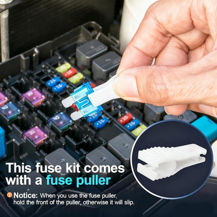 300-Piece Automotive Fuse Assortment Kit with Puller