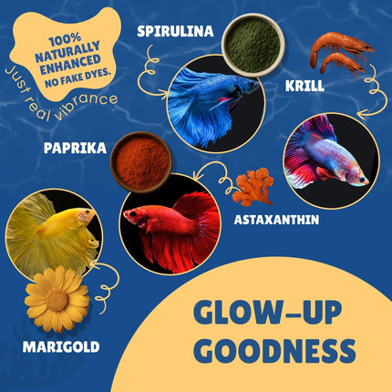 Betta Boost Pops High-Protein Fish Food Pellets, 1 oz