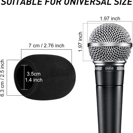 5 Pack Foam Mic Cover for Handheld Microphones