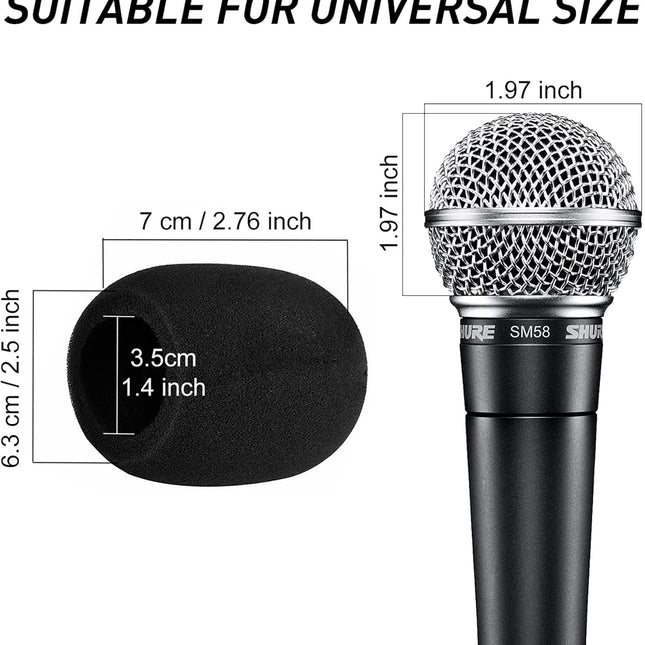 5 Pack Foam Mic Cover for Handheld Microphones