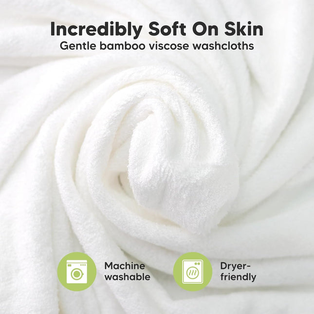 6-Pack Soft Viscose from Bamboo Baby Washcloths