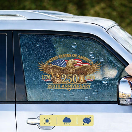 2Pcs 250th Anniversary USA Vinyl Stickers