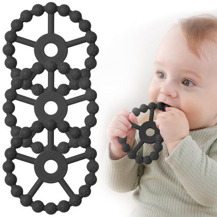 3 Pack Silicone Ring Teether Toys for Babies