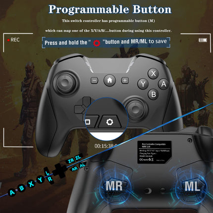Wireless Bluetooth Game Controller with Phone Clip