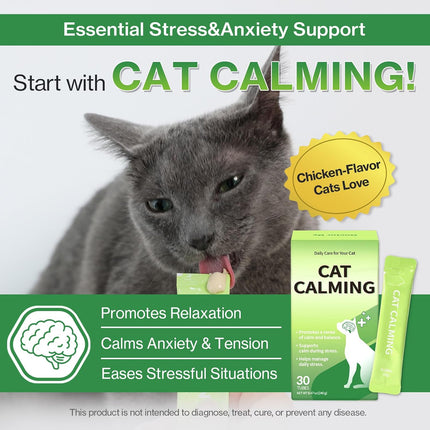 Chicken Lickable Cat Calming Supplement, 30 Packets