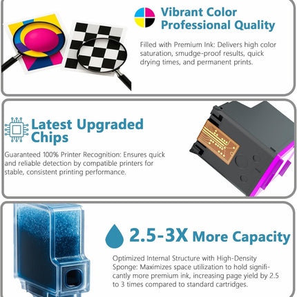 Remanufactured Ink Cartridges Replacement with V13.3.1 Chips (Black, 2-Pack)