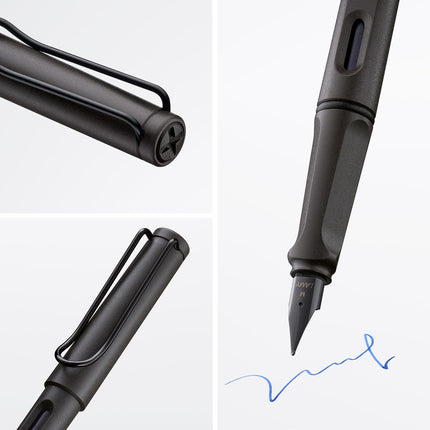 Safari Umbra Fine Nib Fountain Pen with Ergonomic Grip