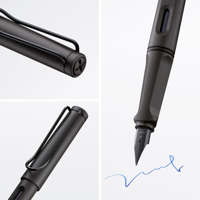 Safari Umbra Fine Nib Fountain Pen with Ergonomic Grip