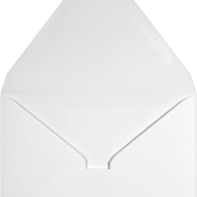 A2 Contour Flap Invitation Envelopes | 4 3/8" x 5 3/4" | White | 80lb Text | 100% Recycled | 50 Qty