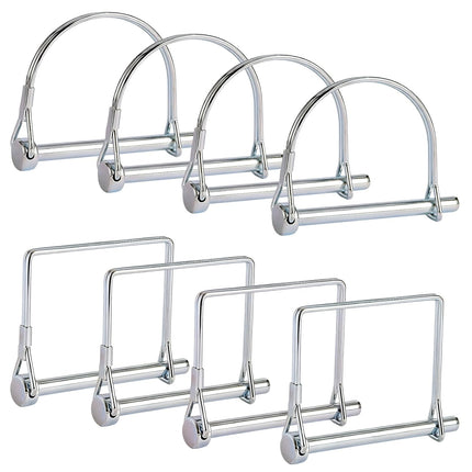 8PC Trailer Hitch Pin, Standard 1/4 Inch Hitch Pins, Strong Coupler Pin Safety Lock, Easy Hook Up Locking Retainer
