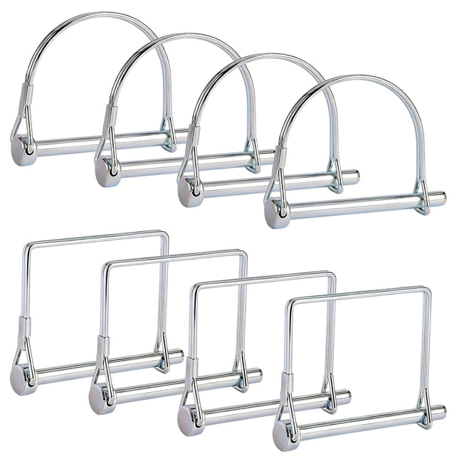 8PC Trailer Hitch Pin, Standard 1/4 Inch Hitch Pins, Strong Coupler Pin Safety Lock, Easy Hook Up Locking Retainer