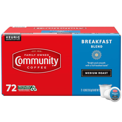 Breakfast Blend Medium Roast Single-Serve Coffee Pods, 72 Count