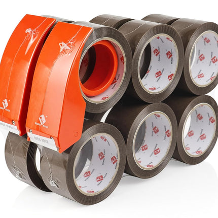 Heavy Duty Packing Tape with Dispenser, 1.88 in x 66 yd