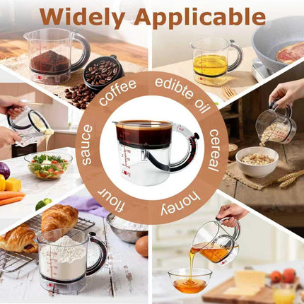 4-in-1 Adjustable Measuring Cup - all positions
