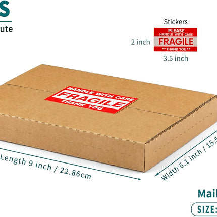 9x6x1 Inch Shipping Boxes for CD, DVD, and Book Mailing, 25 Pack