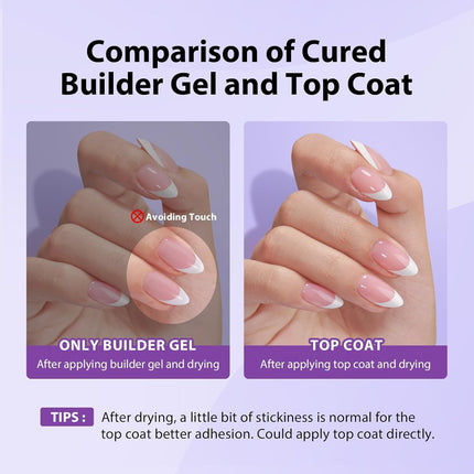 French Tip Protecting Builder Gel and Top Coat Duo