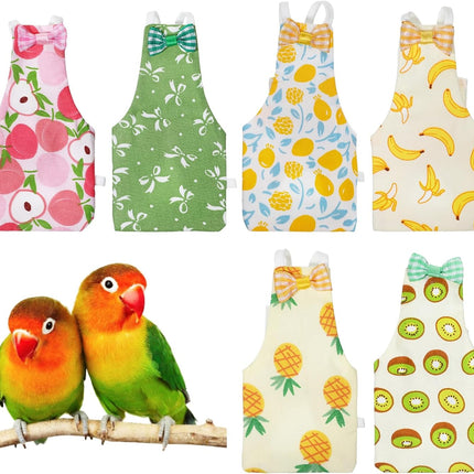 PawHaven RefugioPata 6 Pcs Bird Diapers, Parrot Diaper Reusable with Waterproof Lining — Pet Supplies