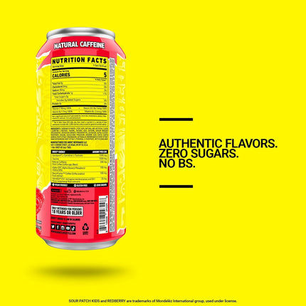 Redberry Sour Energy Drink 12-Pack, 16 oz Cans
