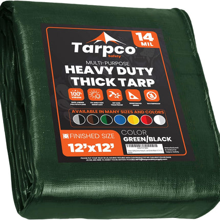 TerraBound TierraRumbo Tarpco Safety Extra Heavy Duty 14 Mil Tarp Cover, Waterproof — Outdoor & Adventure