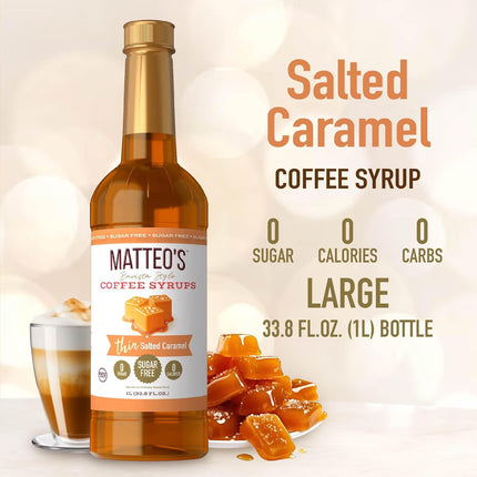 Salted Caramel Sugar-Free Coffee Syrup, 33.8 oz